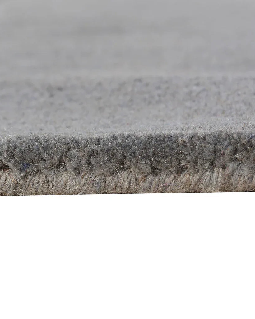 Modern Ash Border Wool Area Rug- Hand-Tufted