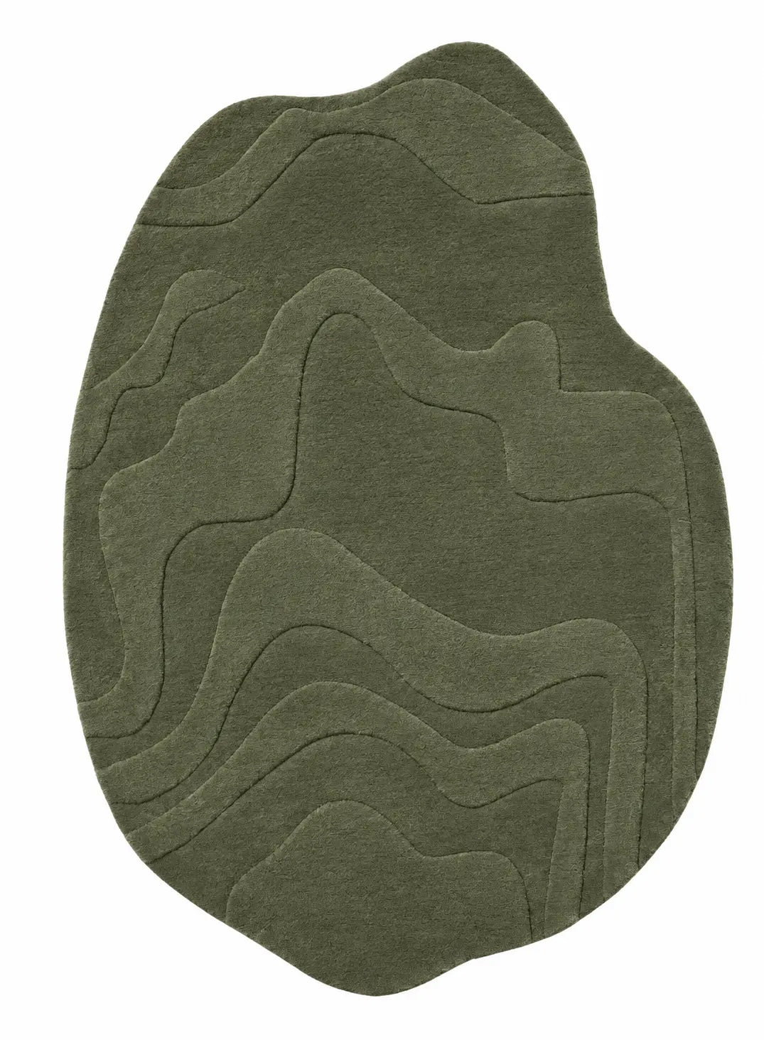 Sage Flow Abstract Hand-Tufted Wool Rug
