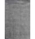 A square gray area rug with a subtle textured surface and a faint rectangular border design in the center, shown flat against a white background.