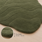 Sage Flow Abstract Hand-Tufted Wool Rug