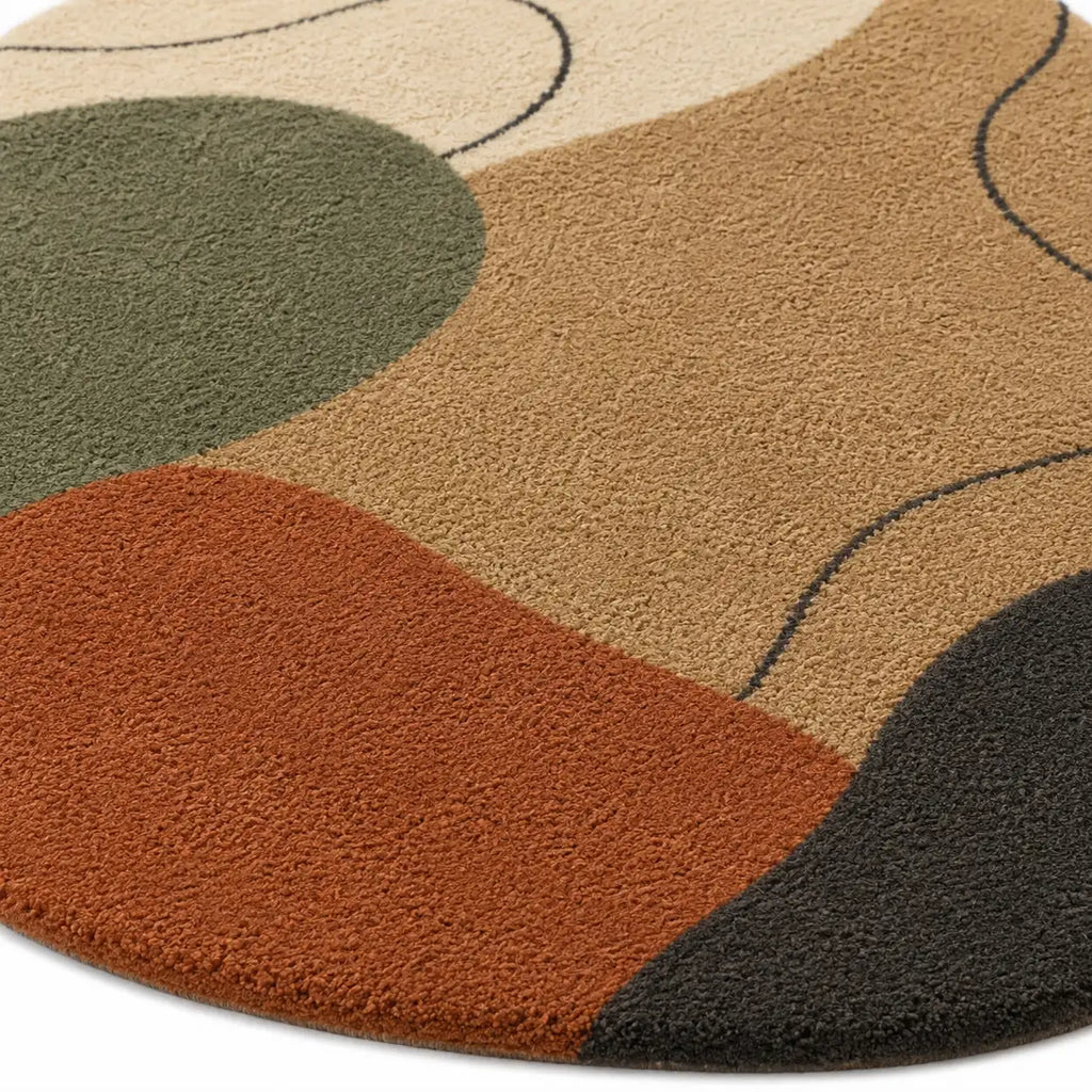 Terra Wave Abstract Hand-Tufted Rug