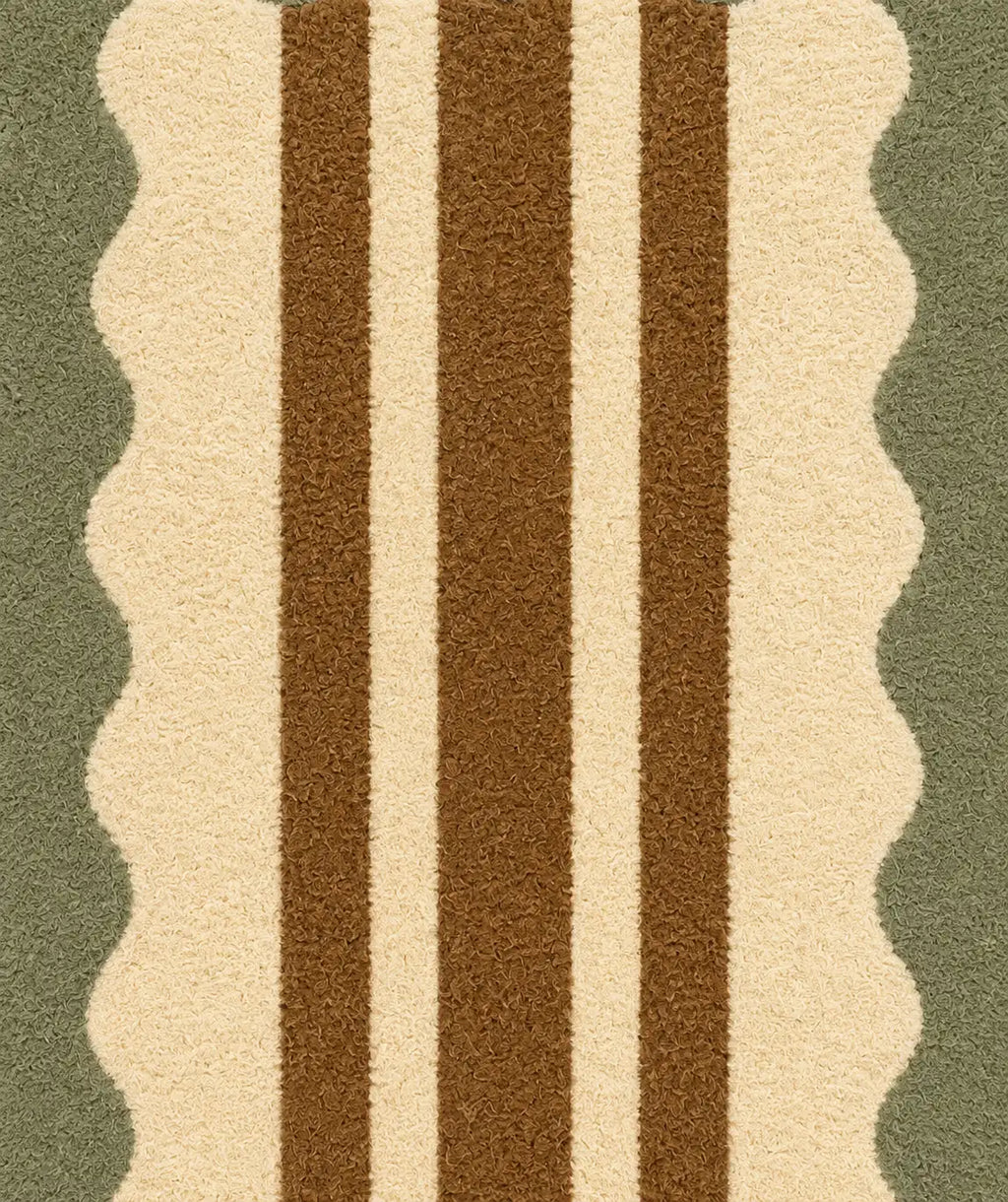 Willow Stripe Scalloped Hand-Tufted Rug