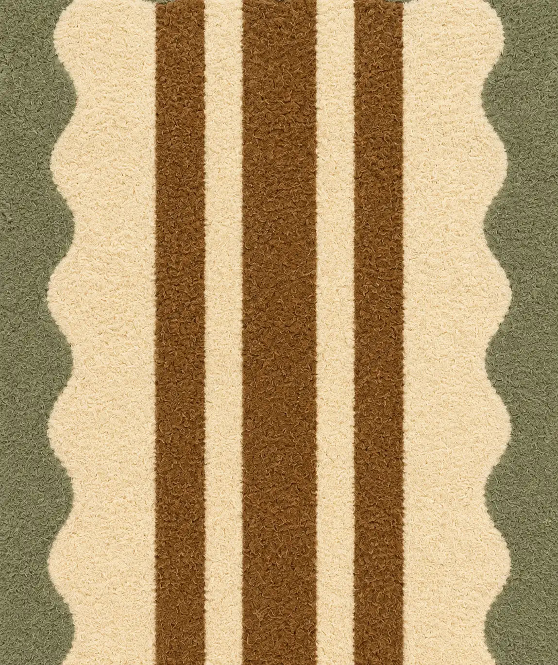 Willow Stripe Scalloped Hand-Tufted Rug