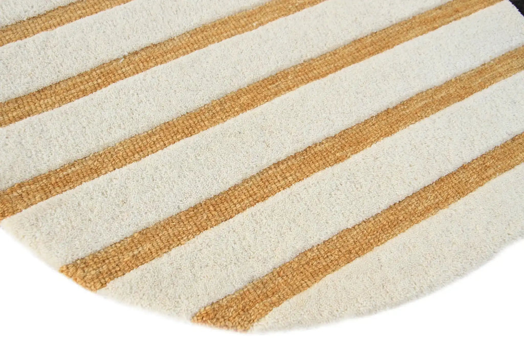 Modern wool rug with bold colorblock composition.