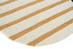 Modern wool rug with bold colorblock composition.