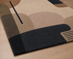 Midnight Horizon Abstract Hand-Tufted Rug