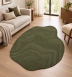 Sage Flow Abstract Hand-Tufted Wool Rug