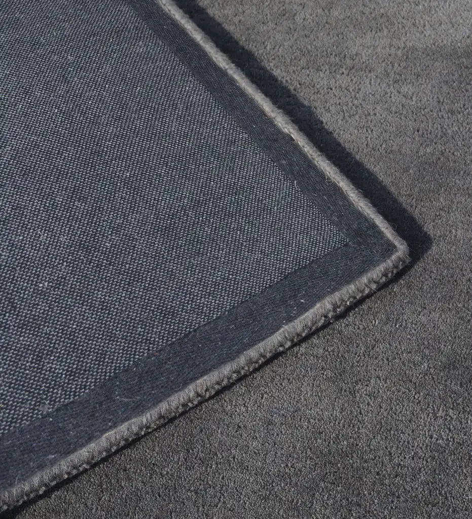 Modern Ash Border Wool Area Rug- Hand-Tufted