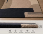 Midnight Horizon Abstract Hand-Tufted Rug
