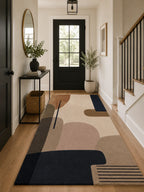 Midnight Horizon Abstract Hand-Tufted Rug