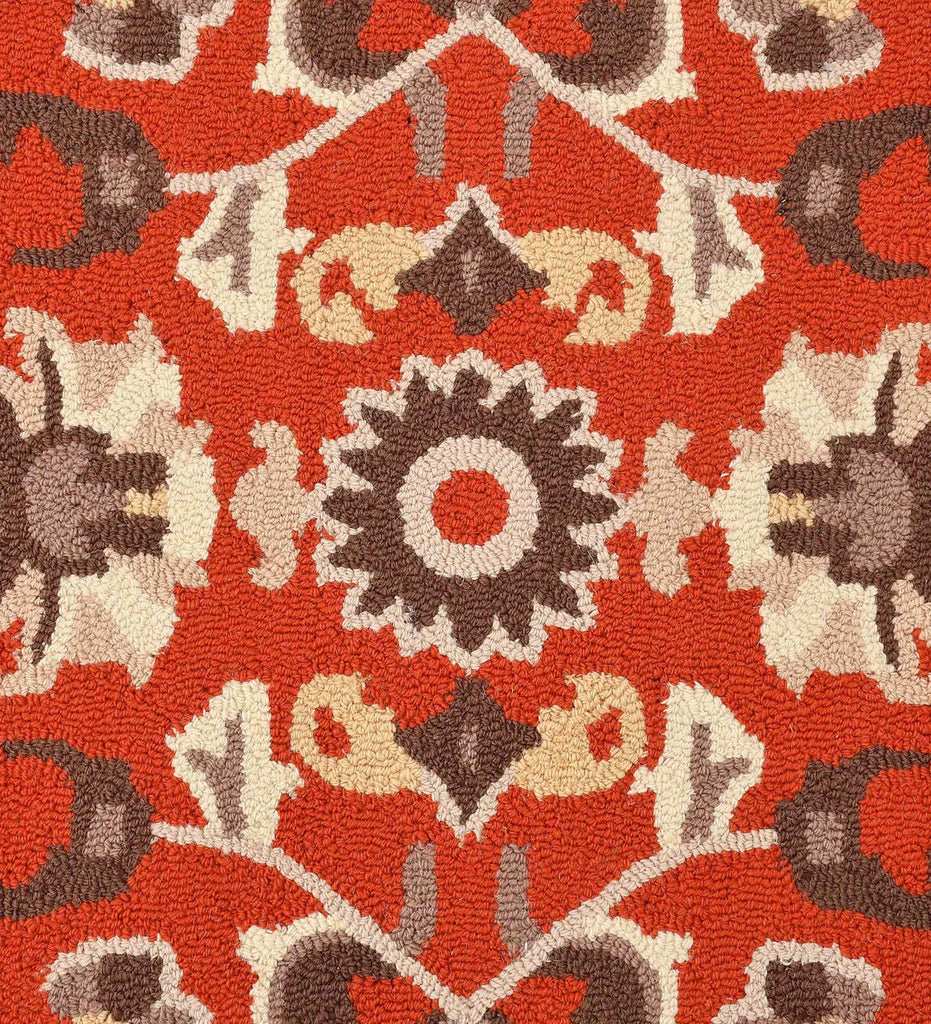 Classic Oriental wool rug with ornate floral and vine border