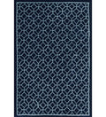 Midnight Lattice Wool Rug Hand tufted